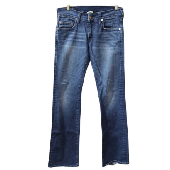 True Religion Denim Flare Jeans 31 | Medium Wash Whiskering Tall 32 Inseam - Picture 1 of 14